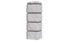 Угол для фасадных панелей Колотый камень, Design (шов 7006) молочный