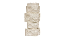 Угол для фасадных панелей Дикий камень, Classic молочный