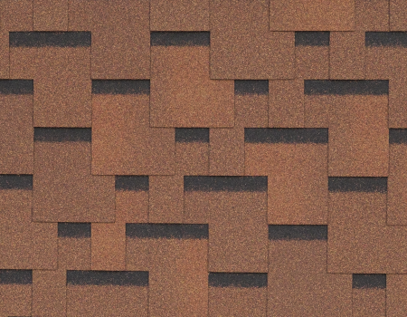 Однослойная черепица Технониколь SHINGLAS, коллекция Комфорт, Терракота