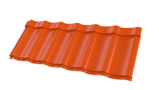 Металлочерепица Супермонтеррей 1180/1100x0,45 мм, Полиэстер 2004