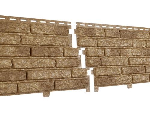 Сайдинг Stone-House Кварцит, темно-бежевый