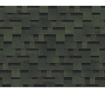 Однослойная черепица Технониколь SHINGLAS, коллекция Оптима, Зеленый