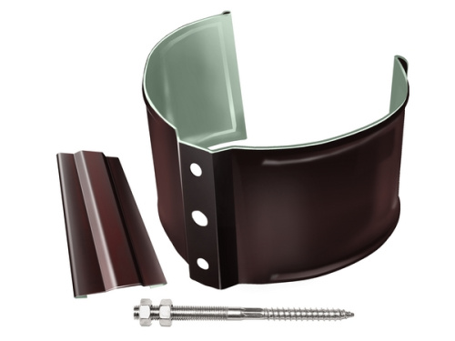 Кронштейн трубы на кирпич, RAL 8017