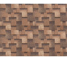 Однослойная черепица Технониколь SHINGLAS, коллекция Ультра, Сандал