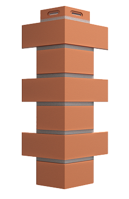 Угол наружный для фасадных панелей Флемиш, красный жженый