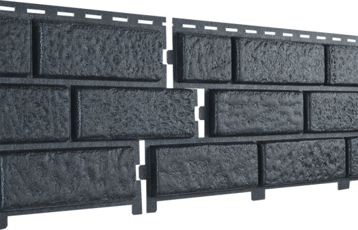 Сайдинг Stone-House Кирпич, графитовый