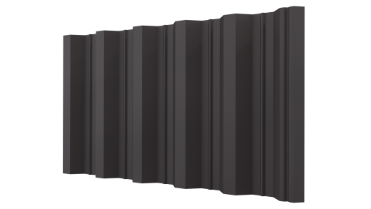 Профнастил НС44 1050/1000x0,45 мм, MATT RAL 8019