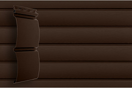 Виниловый сайдинг Grand Line Блок-хаус, Premium Acryl темный дуб