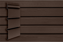 Виниловый сайдинг Grand Line Архитектурный планкен, Premium Acryl темный дуб