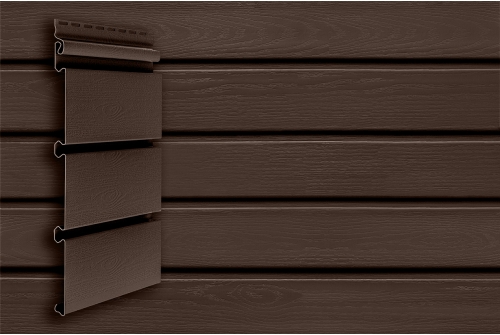 Виниловый сайдинг Grand Line Архитектурный планкен, Premium Acryl темный дуб