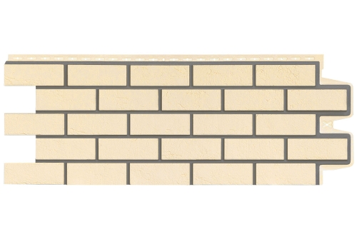 Фасадная панель Grand Line Состаренный кирпич, Design (шов 7006) бежевый
