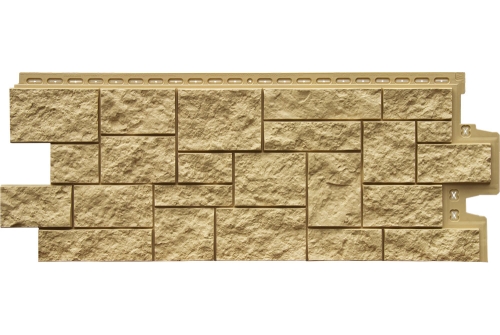 Фасадная панель Grand Line Дикий камень, Classic песочный