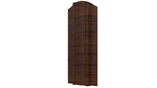 Металлический штакетник Евротрапеция Printech 0,45 мм, Темное дерево