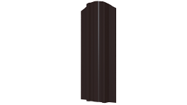 Металлический штакетник Евротрапеция Полиэстер 0,45 мм, RAL 8017/8017