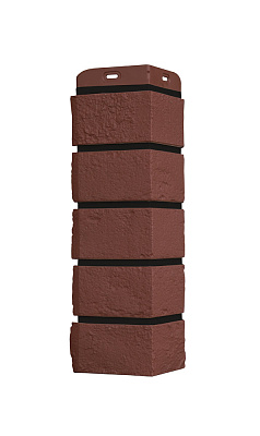 Угол для фасадных панелей Состаренный кирпич, Design Plus корица черный шов