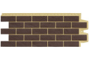 Фасадная панель Grand Line Состаренный кирпич, Design Plus каштан песочный шов
