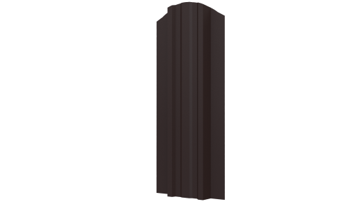 Металлический штакетник Евротрапеция MATT 0,45 мм, RAL 8017