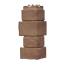 Угол для фасадных панелей Крупный камень, Design Plus миндаль