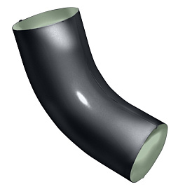 Колено трубы 60⁰, RAL 7024