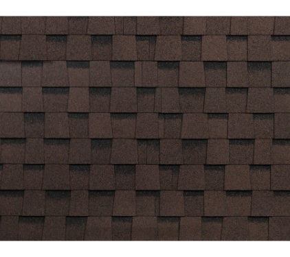 Многослойная черепица Технониколь SHINGLAS, коллекция Фазенда, Коричневый