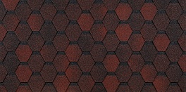 Гибкая черепица Döcke Eurasia Шестигранник, Красный