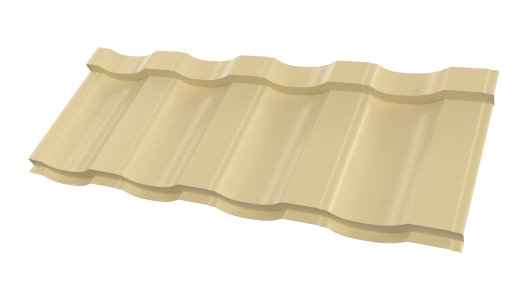 Металлочерепица Панорама 1200/1150x0,5 мм, Полиэстер 1015