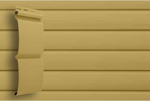 Виниловый сайдинг Grand Line Блок-хаус, Classic Color Plus карамельный