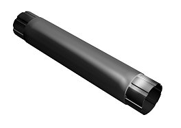 Труба круглая соединительная 1 м, RAL 9005