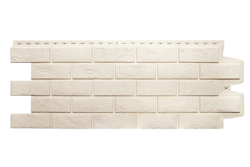 Фасадная панель Grand Line Состаренный кирпич, Classic молочный