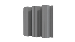 Профнастил Н114 670/620x0,5 мм, Полиэстер RAL 9006