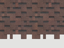 Гибкая черепица Döcke Standard Тетрис, Коричневый